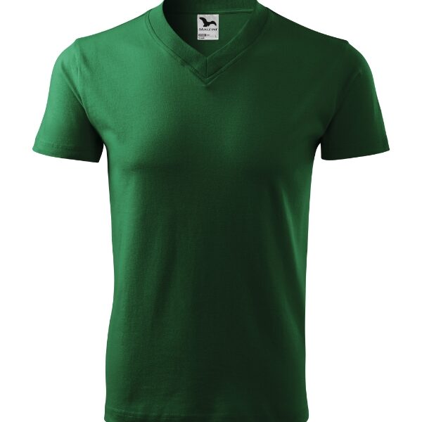 Tricou unisex - V-neck 102 - verde sticlă - MALFINI®