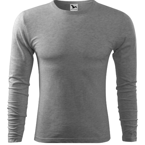 Tricou pentru bărbaţi - Fit-T LS 119 - gri închis - MALFINI®