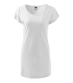 Tricou/rochie pentru damă - Love 123 - alb - MALFINI®
