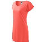 Tricou/rochie pentru damă - Love 123 - coral - MALFINI®