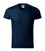 Tricou pentru bărbaţi - Slim Fit V-neck 146 - albastru marin - MALFINI®