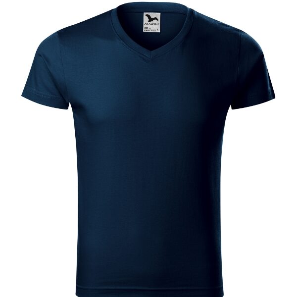 Tricou pentru bărbaţi - Slim Fit V-neck 146 - albastru marin - MALFINI®