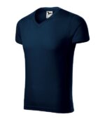 Tricou pentru bărbaţi - Slim Fit V-neck 146 - albastru marin - MALFINI®