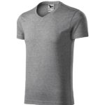 Tricou pentru bărbaţi - Slim Fit V-neck 146 - gri închis - MALFINI®