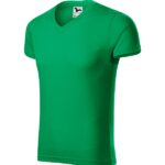 Tricou pentru bărbaţi - Slim Fit V-neck 146 - verde mediu - MALFINI®