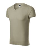 Tricou pentru bărbaţi - Slim Fit V-neck 146 - kaki deschis - MALFINI®