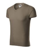 Tricou pentru bărbaţi - Slim Fit V-neck 146 - army - MALFINI®