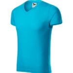 Tricou pentru bărbaţi - Slim Fit V-neck 146 - turcoaz - MALFINI®
