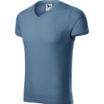 Tricou pentru bărbaţi - Slim Fit V-neck 146 - denim - MALFINI®