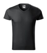 Tricou pentru bărbaţi - Slim Fit V-neck 146 - ebony gray - MALFINI®