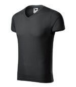Tricou pentru bărbaţi - Slim Fit V-neck 146 - ebony gray - MALFINI®