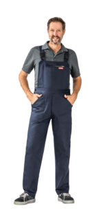 BW270 pantalon cu pieptar, albastru marin - 1531 - imagine 5