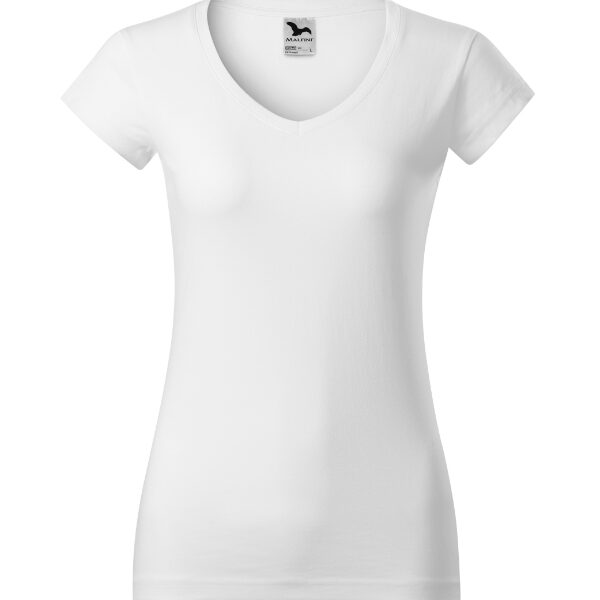Tricou pentru damă - Fit V-neck 162 - alb - MALFINI®