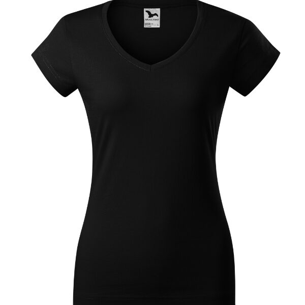 Tricou pentru damă - Fit V-neck 162 - negru - MALFINI®