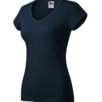 Tricou pentru damă - Fit V-neck 162 - albastru marin - MALFINI®