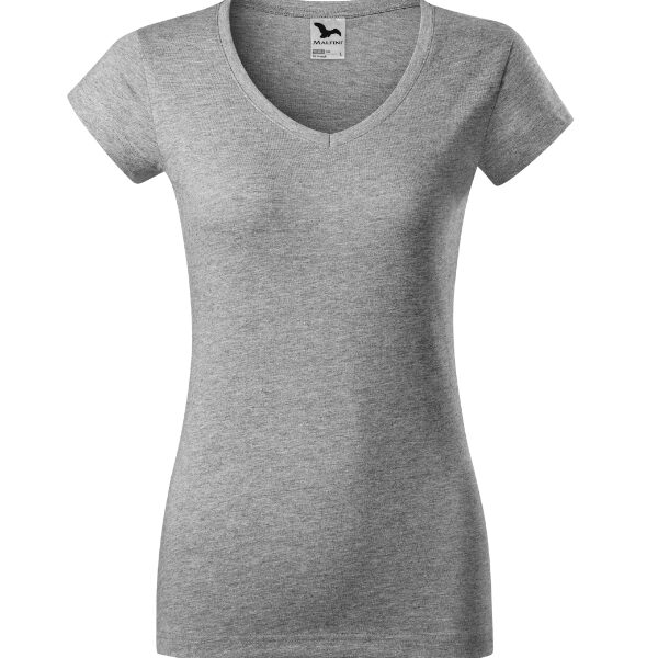 Tricou pentru damă - Fit V-neck 162 - gri închis - MALFINI®