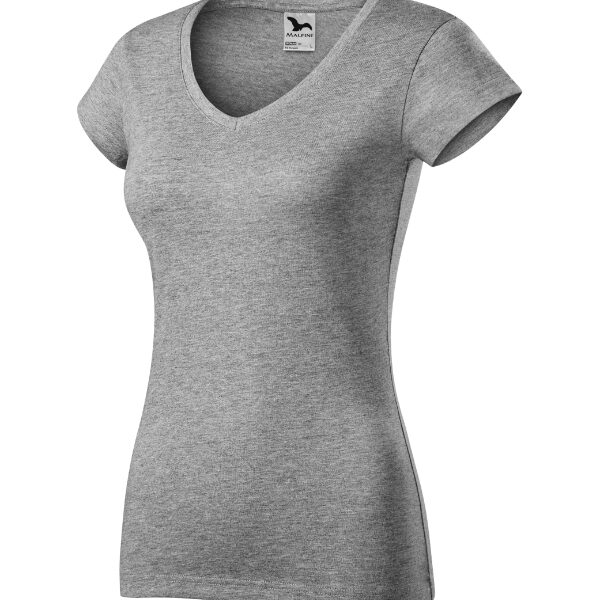 Tricou pentru damă - Fit V-neck 162 - gri închis - MALFINI®