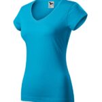 Tricou pentru damă - Fit V-neck 162 - turcoaz - MALFINI®