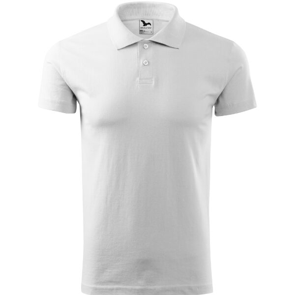 Tricou polo pentru bărbaţi - Single J. 202 - alb - MALFINI®
