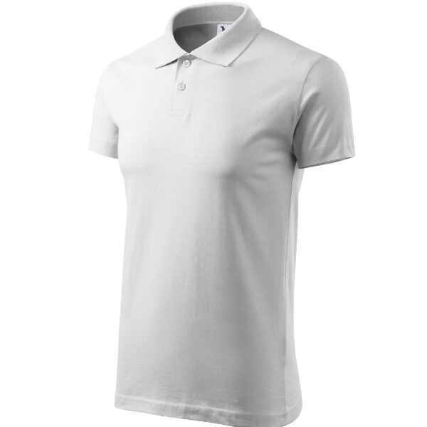 Tricou polo pentru bărbaţi - Single J. 202 - alb - MALFINI®