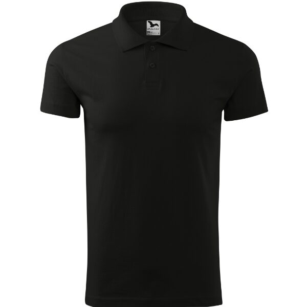 Tricou polo pentru bărbaţi - Single J. 202 - negru - MALFINI®