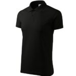 Tricou polo pentru bărbaţi - Single J. 202 - negru - MALFINI®