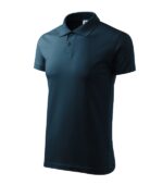 Tricou polo pentru bărbaţi - Single J. 202 - albastru marin - MALFINI®