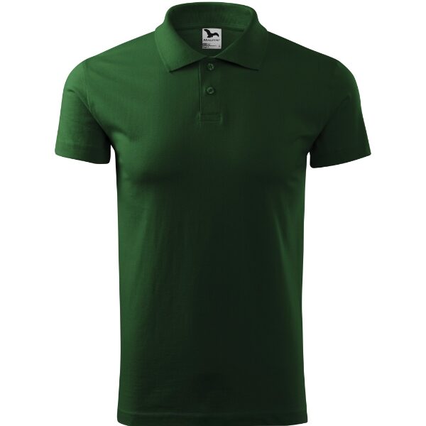 Tricou polo pentru bărbaţi - Single J. 202 - verde sticlă - MALFINI®