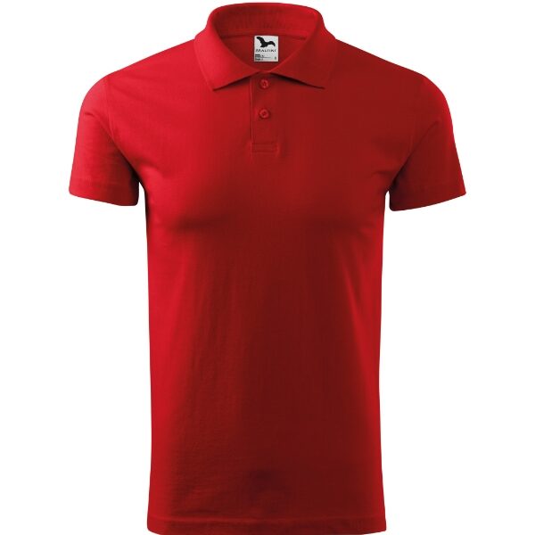 Tricou polo pentru bărbaţi - Single J. 202 - roşu - MALFINI®