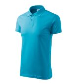 Tricou polo pentru bărbaţi - Single J. 202 - turcoaz - MALFINI®