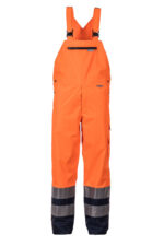 Pantaloni de iarnă şi de ploaie cu pieptar, portocalie/albastru marin - 2066