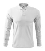 Tricou polo pentru bărbaţi - Single J. LS 211 - alb - MALFINI®