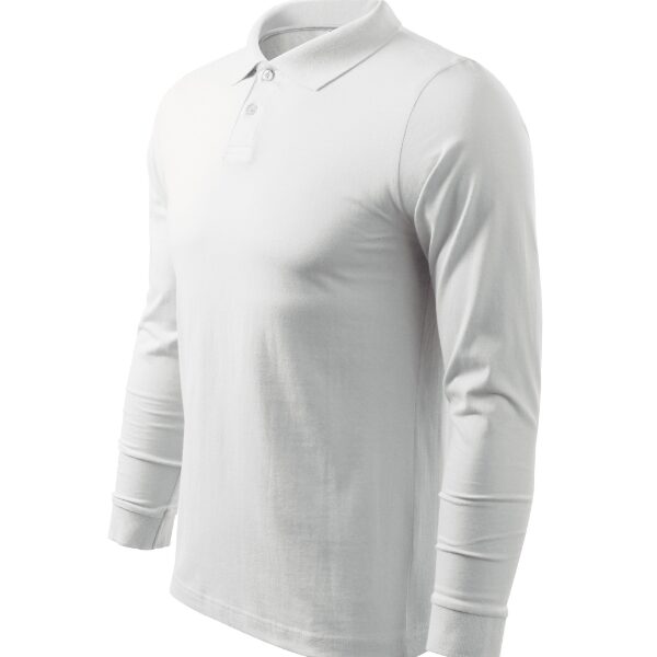 Tricou polo pentru bărbaţi - Single J. LS 211 - alb - MALFINI®