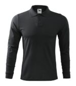 Tricou polo pentru bărbaţi - Single J. LS 211 - ebony gray - MALFINI®
