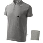 Tricou polo pentru bărbaţi - Cotton 212 - gri închis - MALFINI®