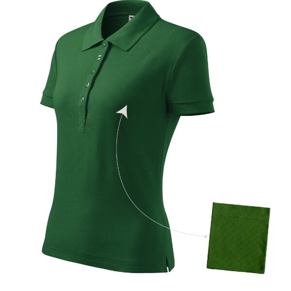 Tricou polo pentru damă - Cotton 213 - verde sticlă - MALFINI®