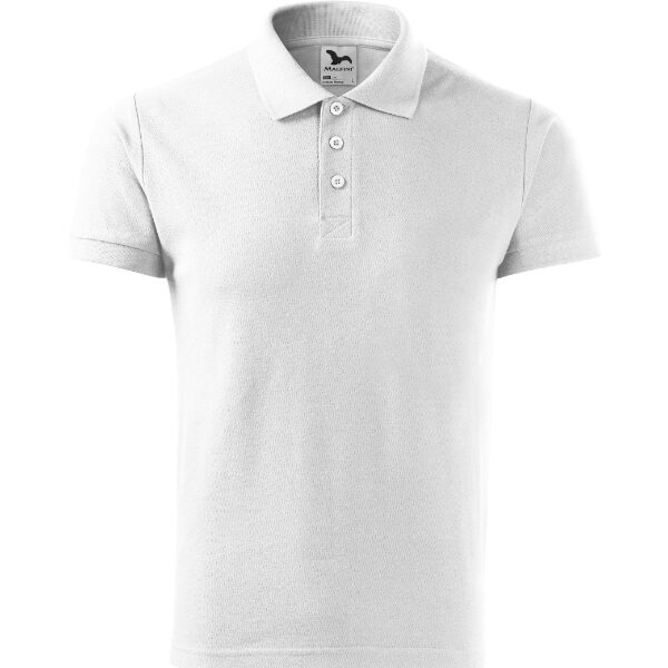 Tricou polo pentru bărbaţi - Cotton Heavy 215 - alb - MALFINI®