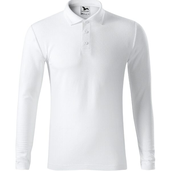 Tricou polo pentru bărbaţi - Pique Polo LS 221 - alb - MALFINI®