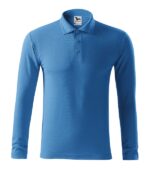 Tricou polo pentru bărbaţi - Pique Polo LS 221 - albastru azuriu - MALFINI®