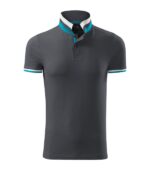 Tricou polo pentru bărbaţi - Collar Up 256 - antracit deschis - MALFINI Premium®