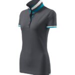 Tricou polo pentru damă - Collar Up 257 - antracit deschis - MALFINI Premium®