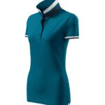 Tricou polo pentru damă - Collar Up 257 - albastru petrol - MALFINI Premium®
