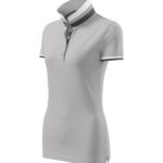Tricou polo pentru damă - Collar Up 257 - silver gray - MALFINI Premium®