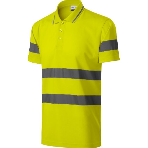Tricou polo unisex - HV Runway 2V9 - galben reflectorizat - RIMECK®