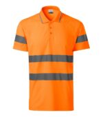Tricou polo unisex - HV Runway 2V9 - portocaliu reflectorizant - RIMECK®