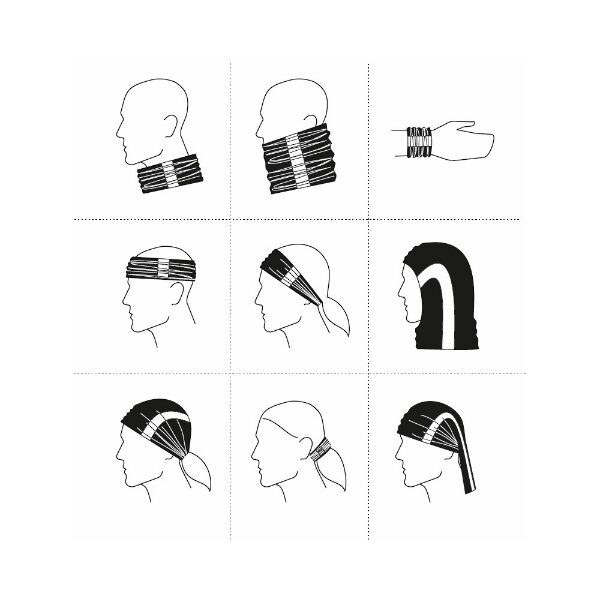 Eşarfă unisex - HV Twister 3V8 - galben reflectorizat - RIMECK®