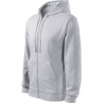 Hanorac pentru bărbaţi - Trendy Zipper 410 - gri deschis - MALFINI®