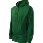 Hanorac pentru bărbaţi - Trendy Zipper 410 - verde sticlă - MALFINI®