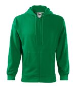 Hanorac pentru bărbaţi - Trendy Zipper 410 - verde mediu - MALFINI®