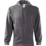 Hanorac pentru bărbaţi - Trendy Zipper 410 - gri metalic - MALFINI®